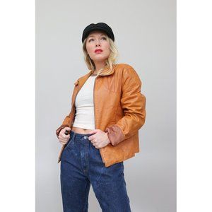 1970's Remy Cognac Leather Jacket // Men's Size Medium // Women's Size Md/Lg